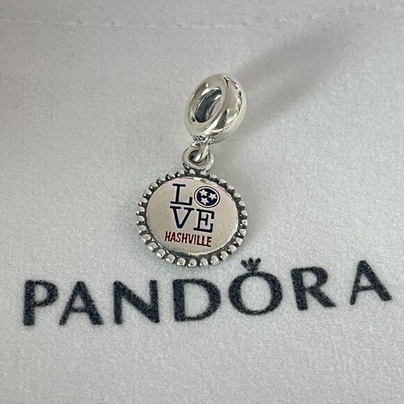 Pandora Love Nashville Dangle Charm Nashville Flag Pendant S925 Sterling silver - Picture 1 of 4